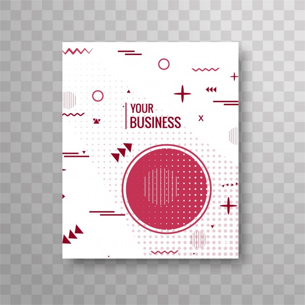 دانلود وکتور Modern business brochure with red elements