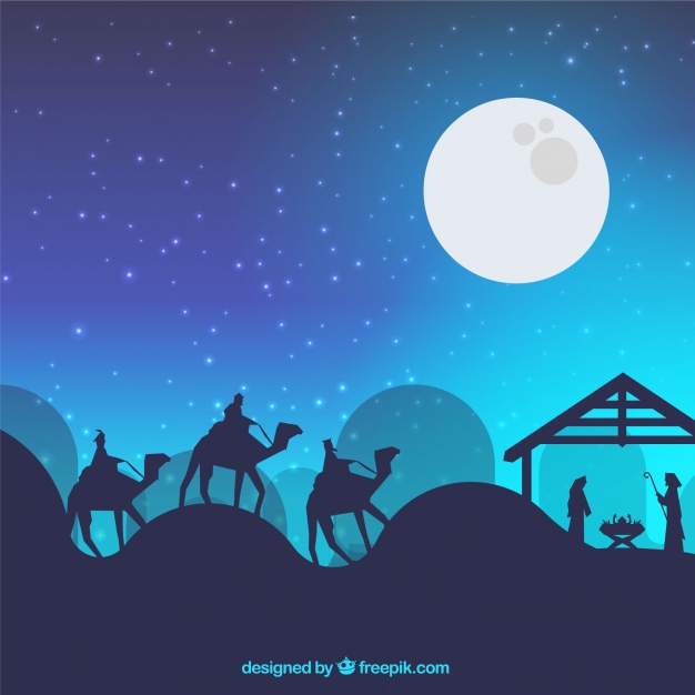 دانلود وکتور Nativity scene background