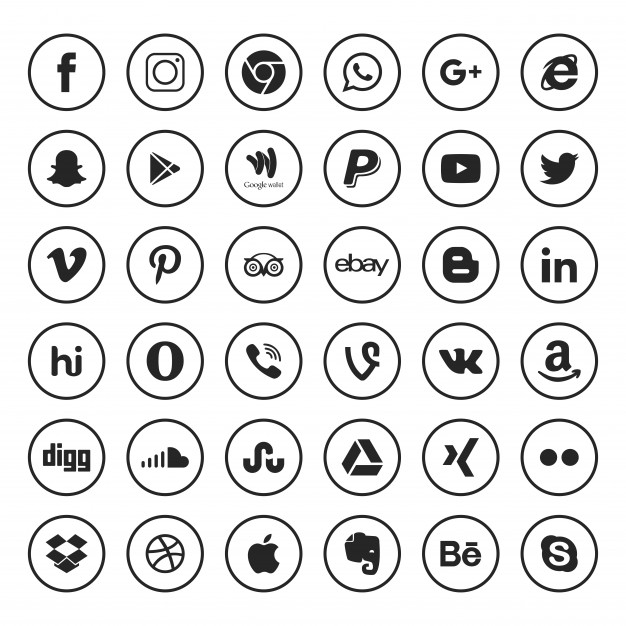 دانلود وکتور Social media icons