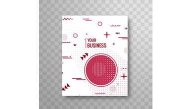 دانلود وکتور Modern business brochure with red elements