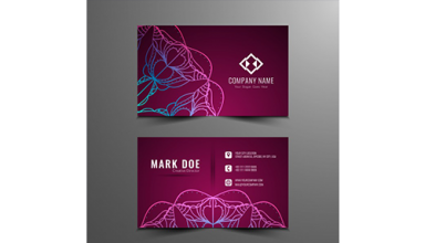 دانلود وکتور Abstract artistic business card design