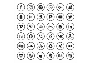 دانلود وکتور Social media icons