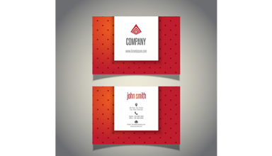 دانلود وکتور Business card with a polka dot design