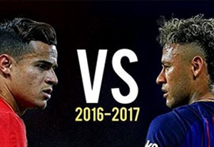 مقایسه عملکرد نیمار و کوتینیو در فصل 2017-2016