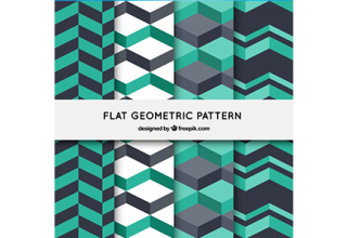 دانلود وکتور Flat geometric pattern background