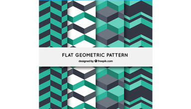 دانلود وکتور Flat geometric pattern background