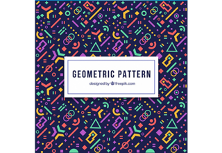 دانلود وکتور Modern geometric pattern with futuristic shapes