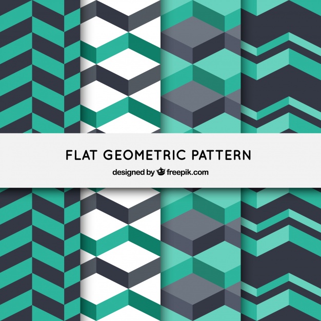 دانلود وکتور Flat geometric pattern background