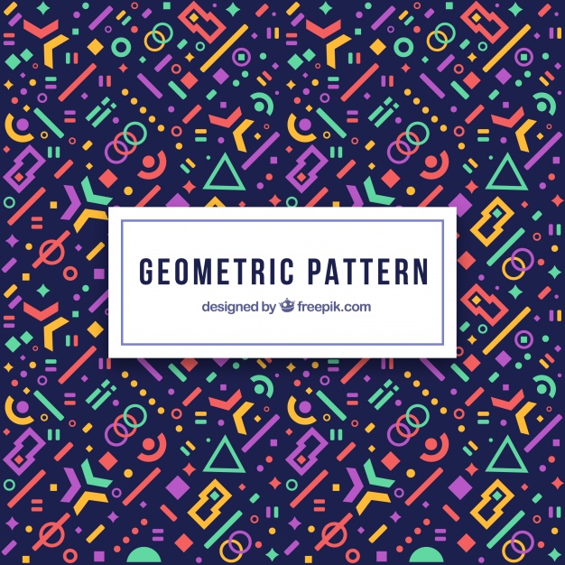 دانلود وکتور Modern geometric pattern with futuristic shapes