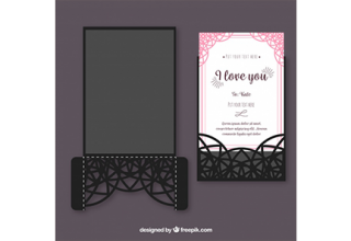 دانلود وکتور Elegant and pretty ornamental card