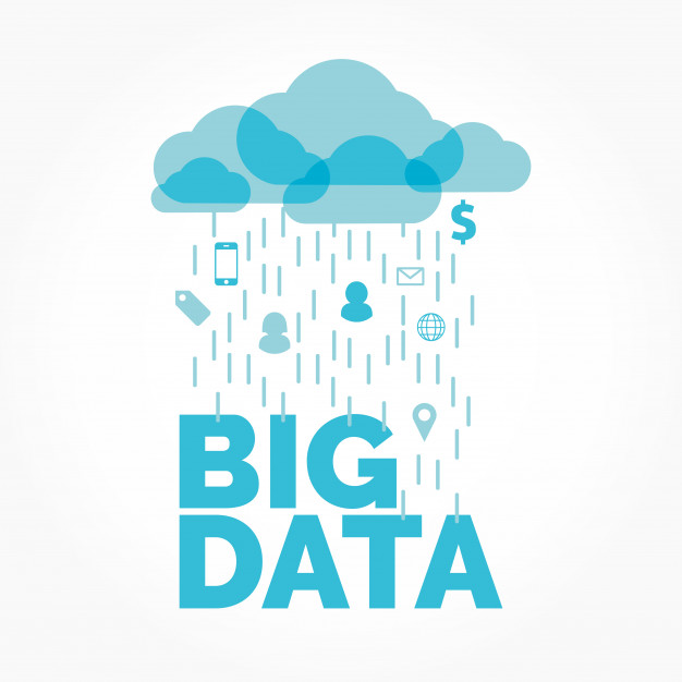 دانلود وکتور Big data cloud vector illustration