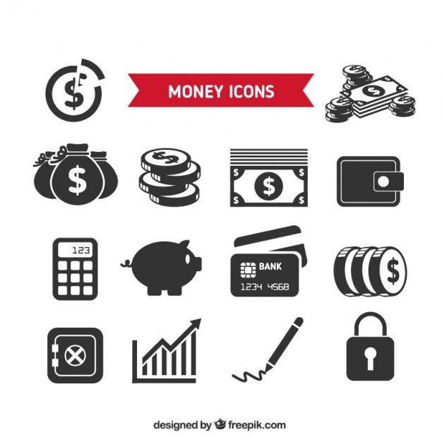 دانلود وکتور Collection of money icons