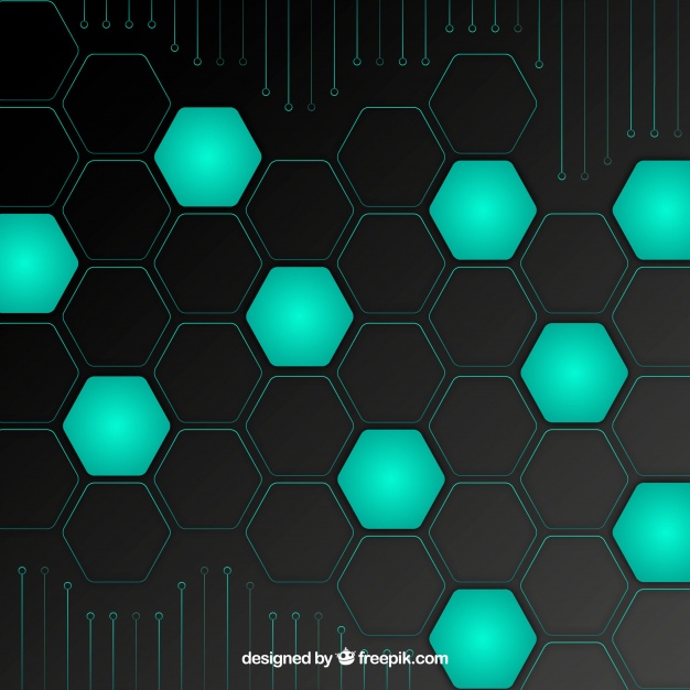 دانلود وکتور Technology background with hexagons