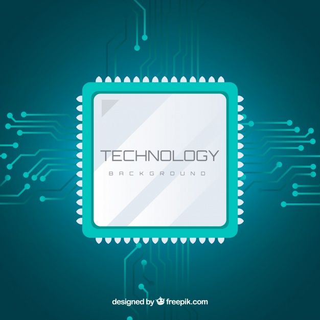 دانلود وکتور Technology background with microchip