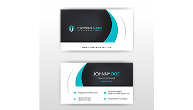 دانلود وکتور Modern vector double sided business card design