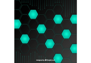 دانلود وکتور Technology background with hexagons