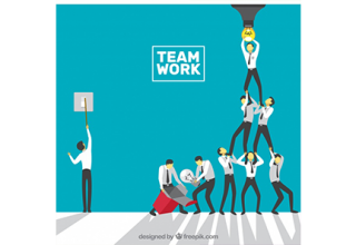 دانلود وکتور Concept about teamwork, bulb