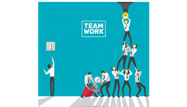 دانلود وکتور Concept about teamwork, bulb