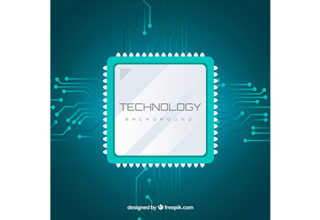 دانلود وکتور Technology background with microchip