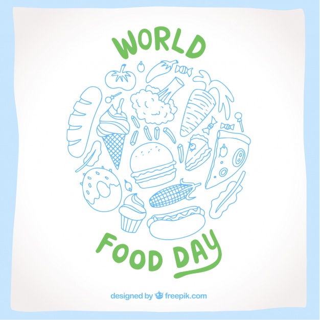 دانلود وکتور World food day in blue and green