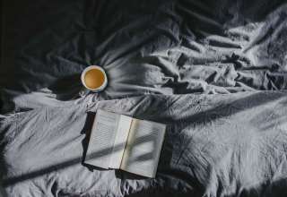 Book Coffee Bed Shadow Wallpaper