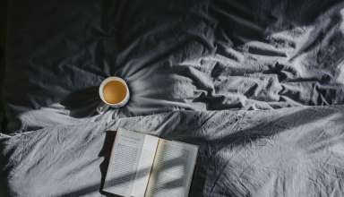 Book Coffee Bed Shadow Wallpaper