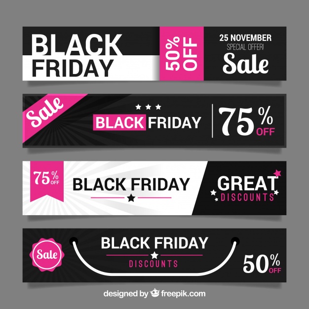 دانلود وکتور Creative black friday banners