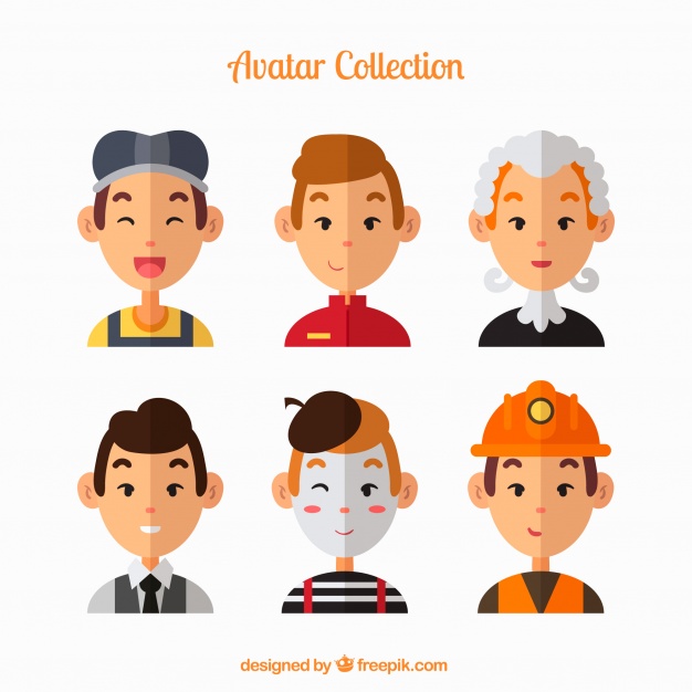 دانلود وکتور Funny man avatar collection