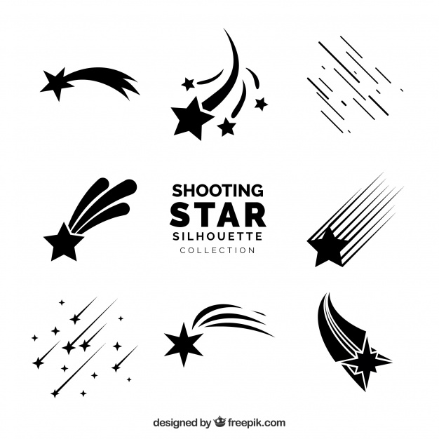 دانلود وکتور Shooting star silhoutte collection
