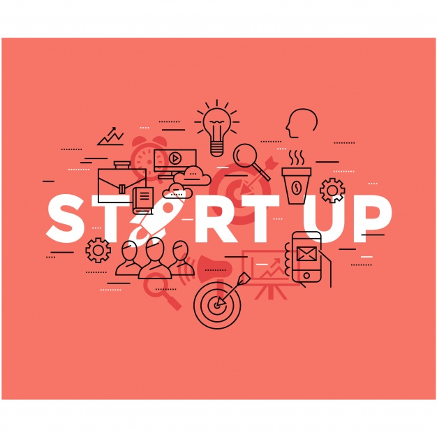 دانلود وکتور Start up business background