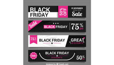 دانلود وکتور Creative black friday banners