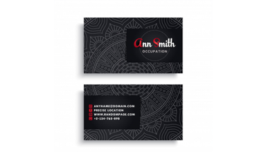 دانلود وکتور Business Card. Vintage decorative elements