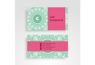 دانلود وکتور Business Card. Vintage decorative elements