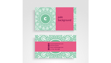 دانلود وکتور Business Card. Vintage decorative elements