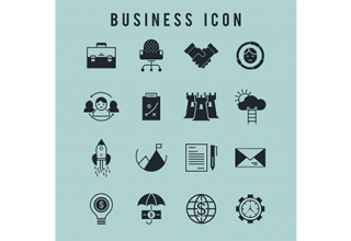 دانلود وکتور Business icon set
