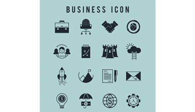 دانلود وکتور Business icon set