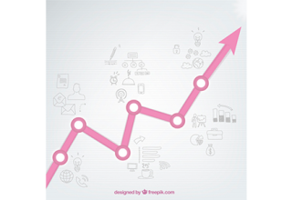 دانلود وکتور Growing graph with drawings