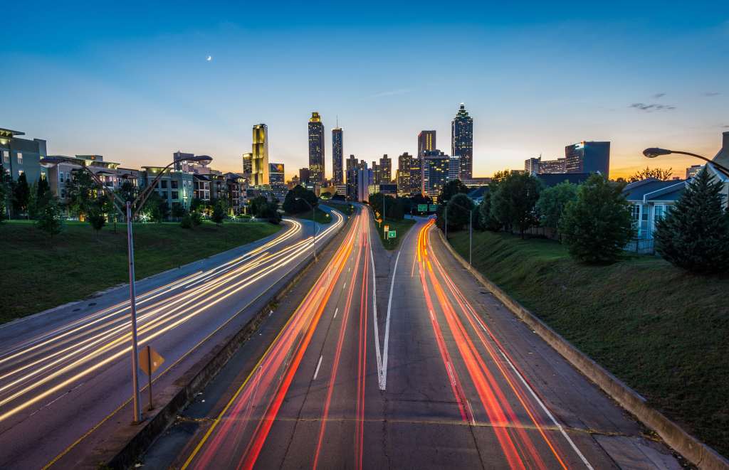 Atlanta USA Road Skyscrapers Wallpaper