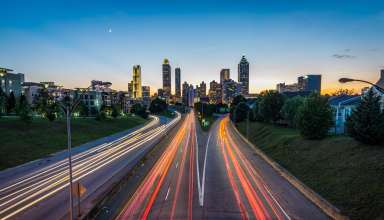 Atlanta USA Road Skyscrapers Wallpaper