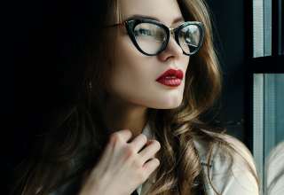 Beautiful Fashionable Business Woman Posing in Loft Interior