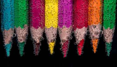 Color Pencils Bubbles Close-up Wallpaper
