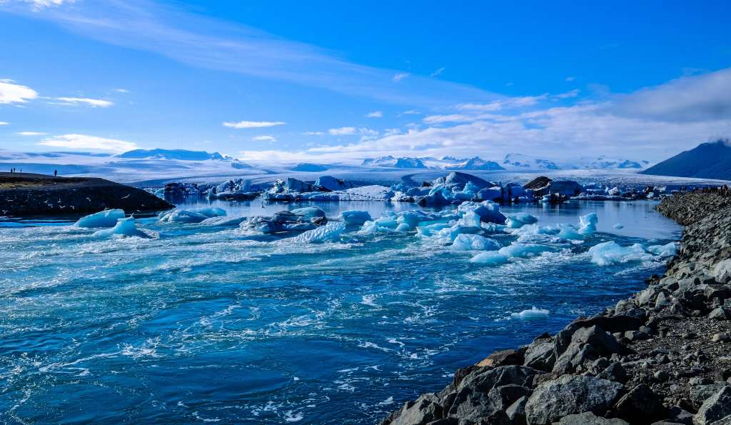 Iceland Ice Ocean Shore Wallpaper