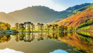 Lake Buttermere National Park Cumbria England Mountains Wallpaper