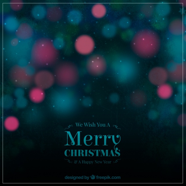 دانلود وکتور Merry christmas bokeh background