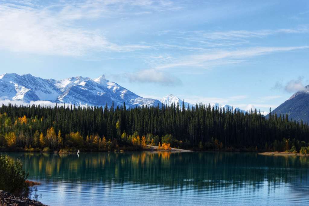 Mountains Lake Trees Wallpaper