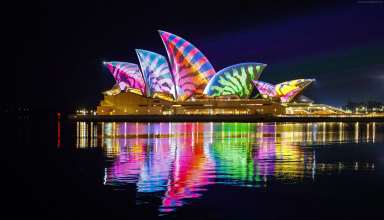 Opera House Sydney Australia Night 4k Wallpaper