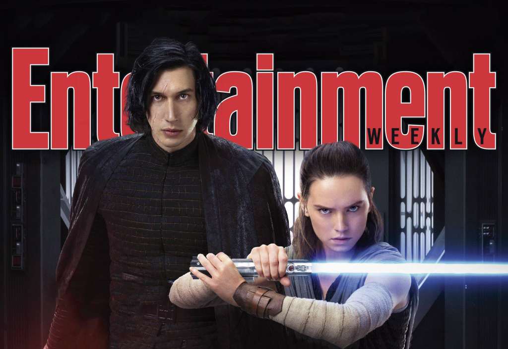 Rey Kylo Ren Star Wars: The Last Jedi in Entertainment Weekly Magazine Wallpaper