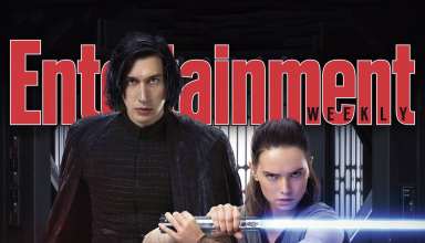 Rey Kylo Ren Star Wars: The Last Jedi in Entertainment Weekly Magazine Wallpaper