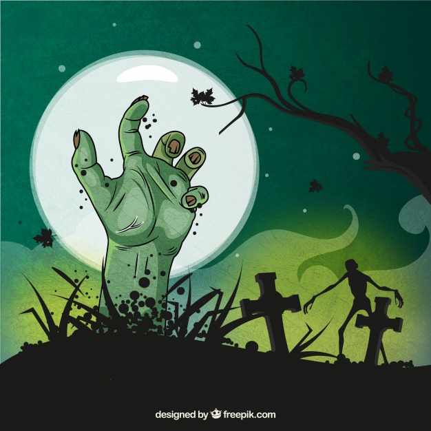 دانلود وکتور Scary halloween background