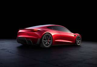 Tesla Roadster Rear Look Wallpaper